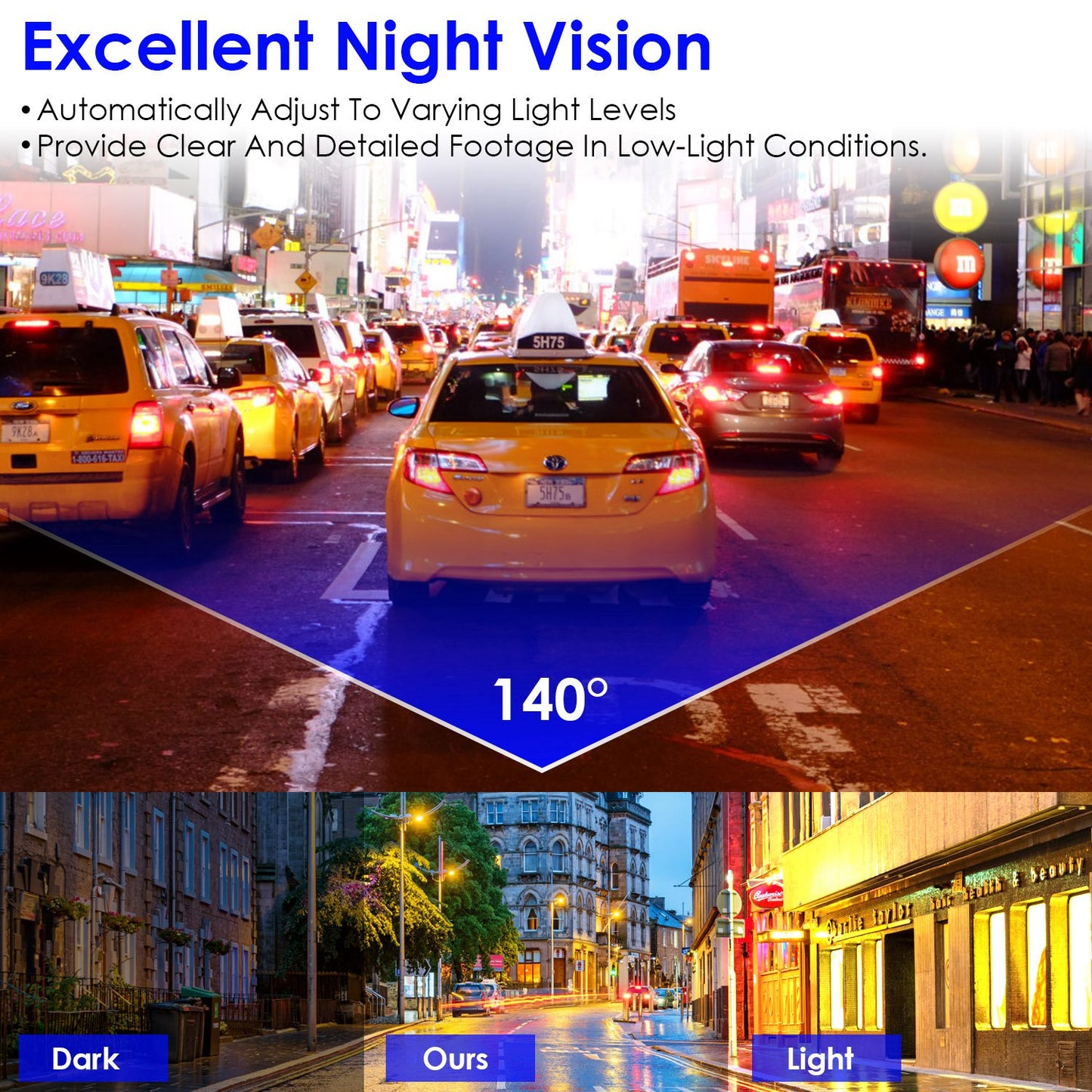 2K HD Front Dash Cam For Car With IPS Screen Night Vision Loop Recording