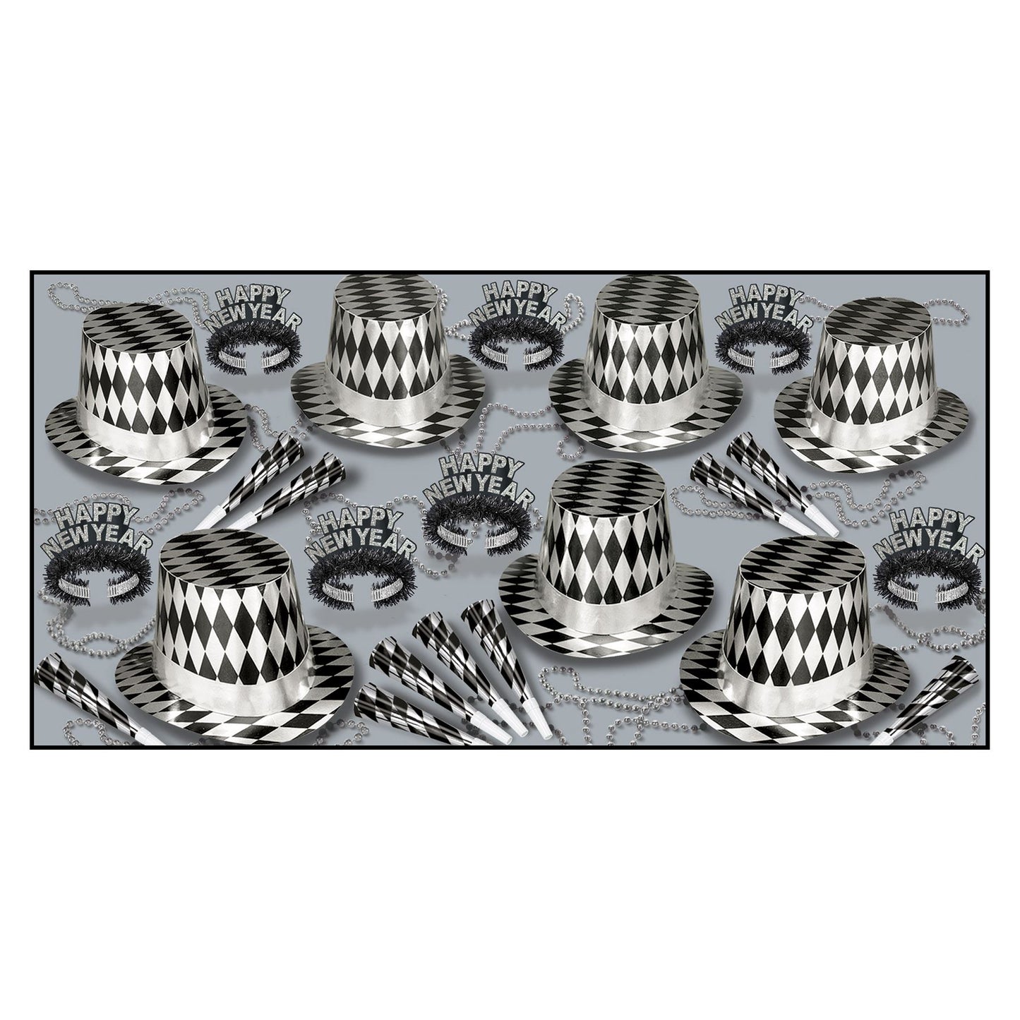Beistle Harlequin New Year Assortment (for 50 people) - New Years | Party