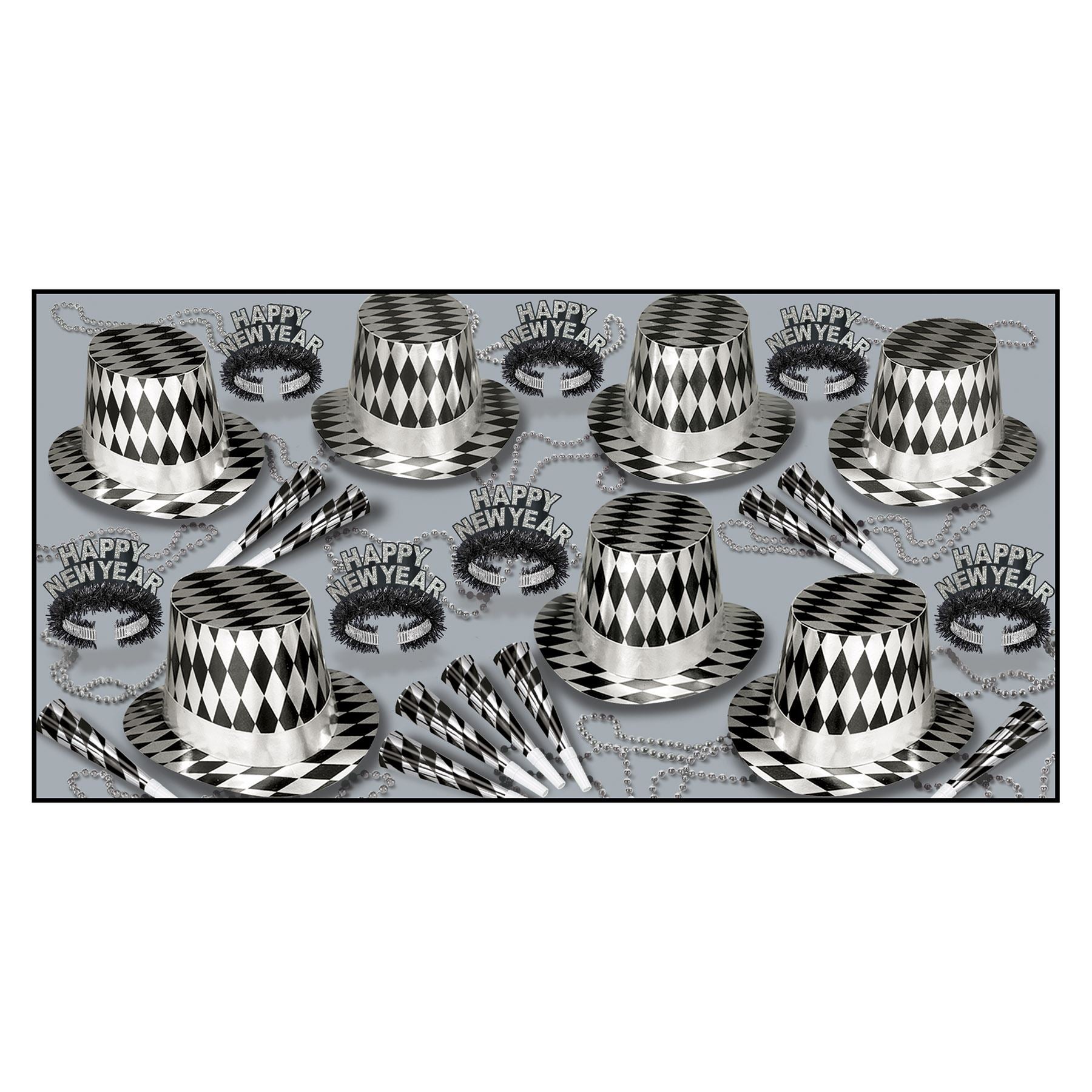 Beistle Harlequin New Year Assortment (for 50 people) - New Years | Party