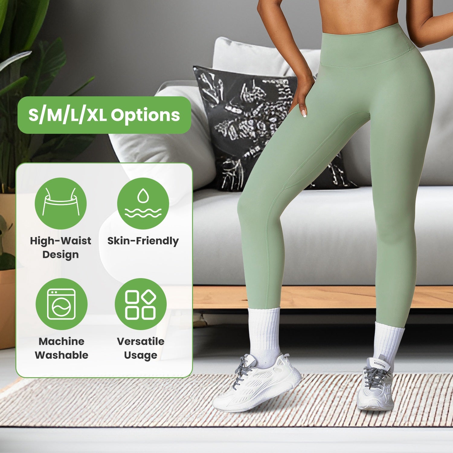 Women s High Waist Workout Leggings Tummy Control Compression Yoga Tight Pants