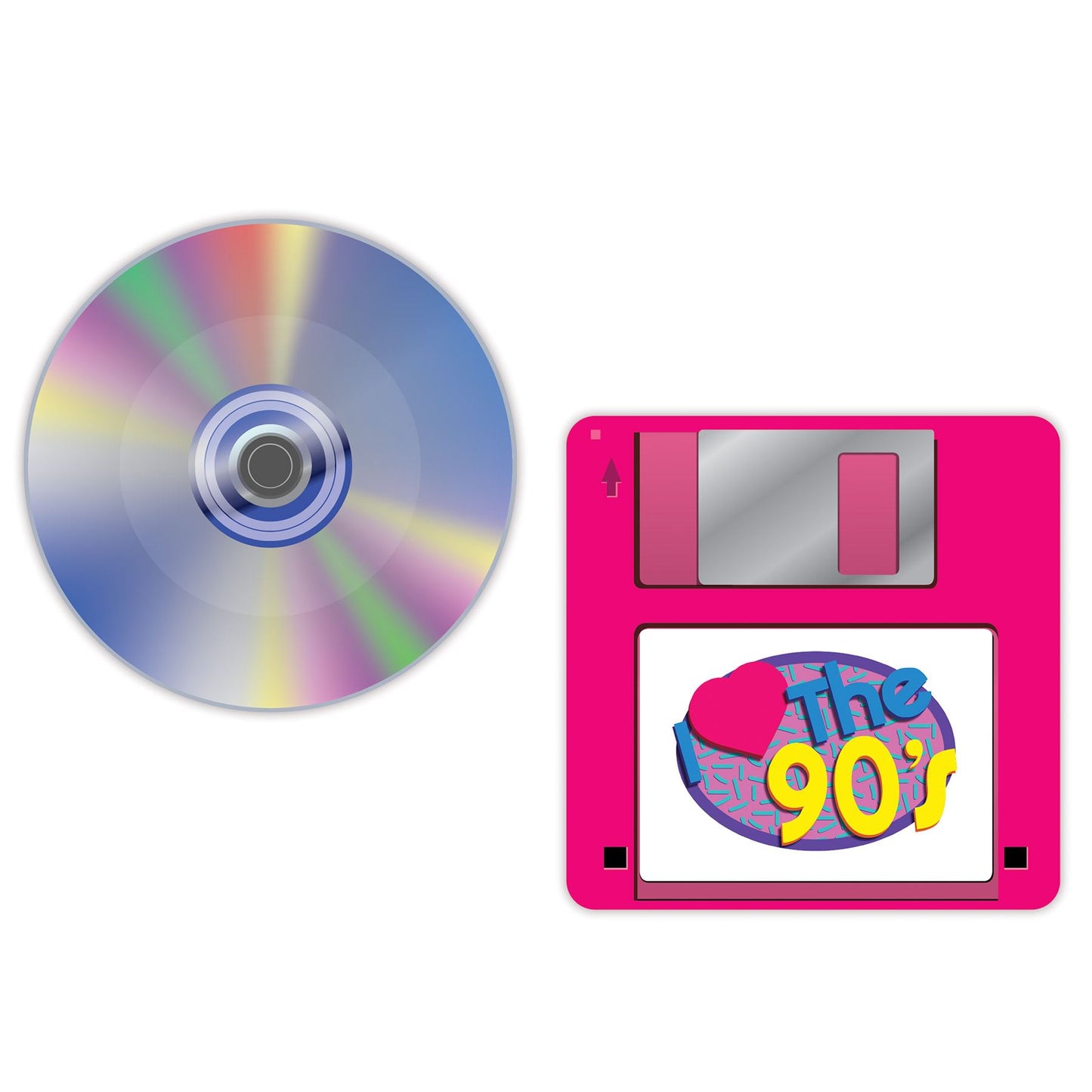Beistle 90's Coasters | Party Supply | Decoration