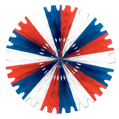 Beistle Red, White, and Blue Art-Tissue Fan - Patriotic | Party Supply