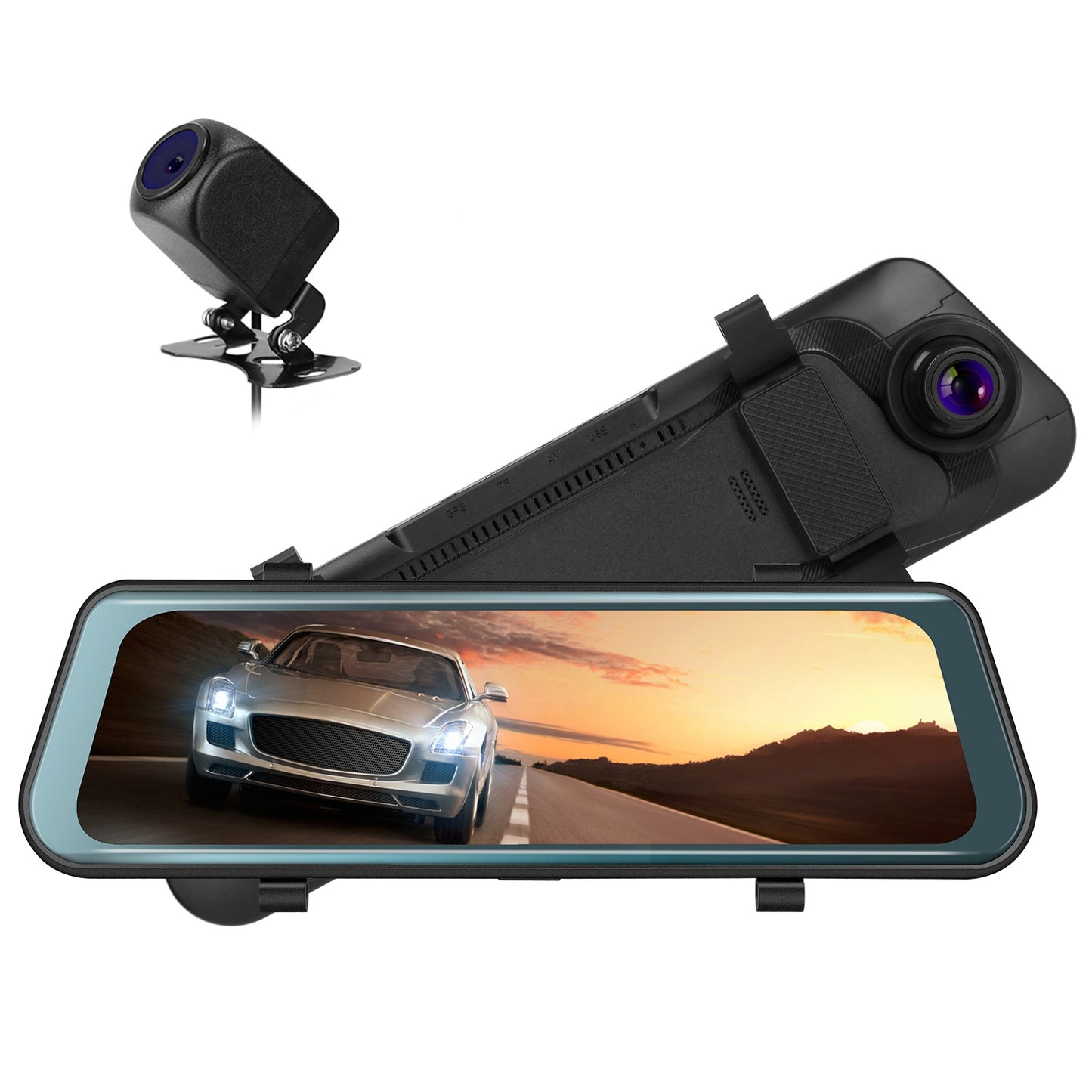 FHD 1080P Car DVR Dash Camera 9.66In Vehicle Driving Recorder w/ G Sensor
