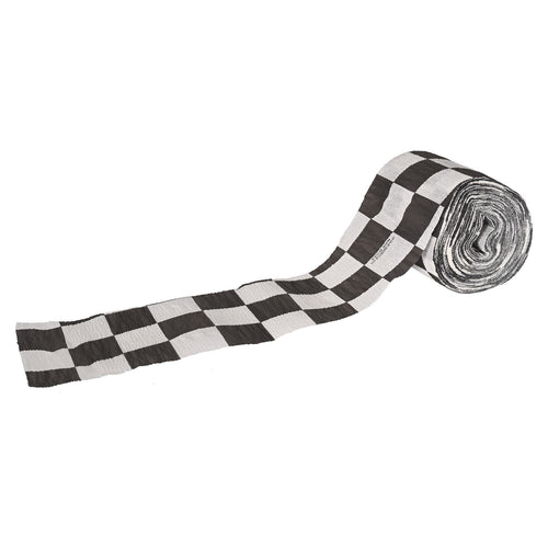 Beistle Checkered Flag Crepe Streamer - Racing | Party Supply | Decoration