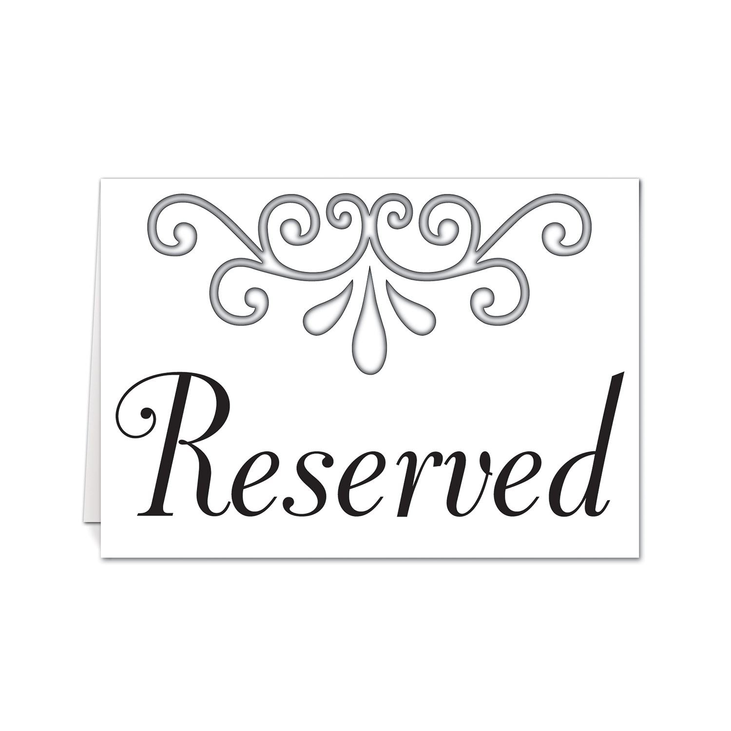 Beistle Reserved Table Cards - Wedding | Party Supply | Decoration