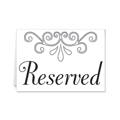 Beistle Reserved Table Cards - Wedding | Party Supply | Decoration
