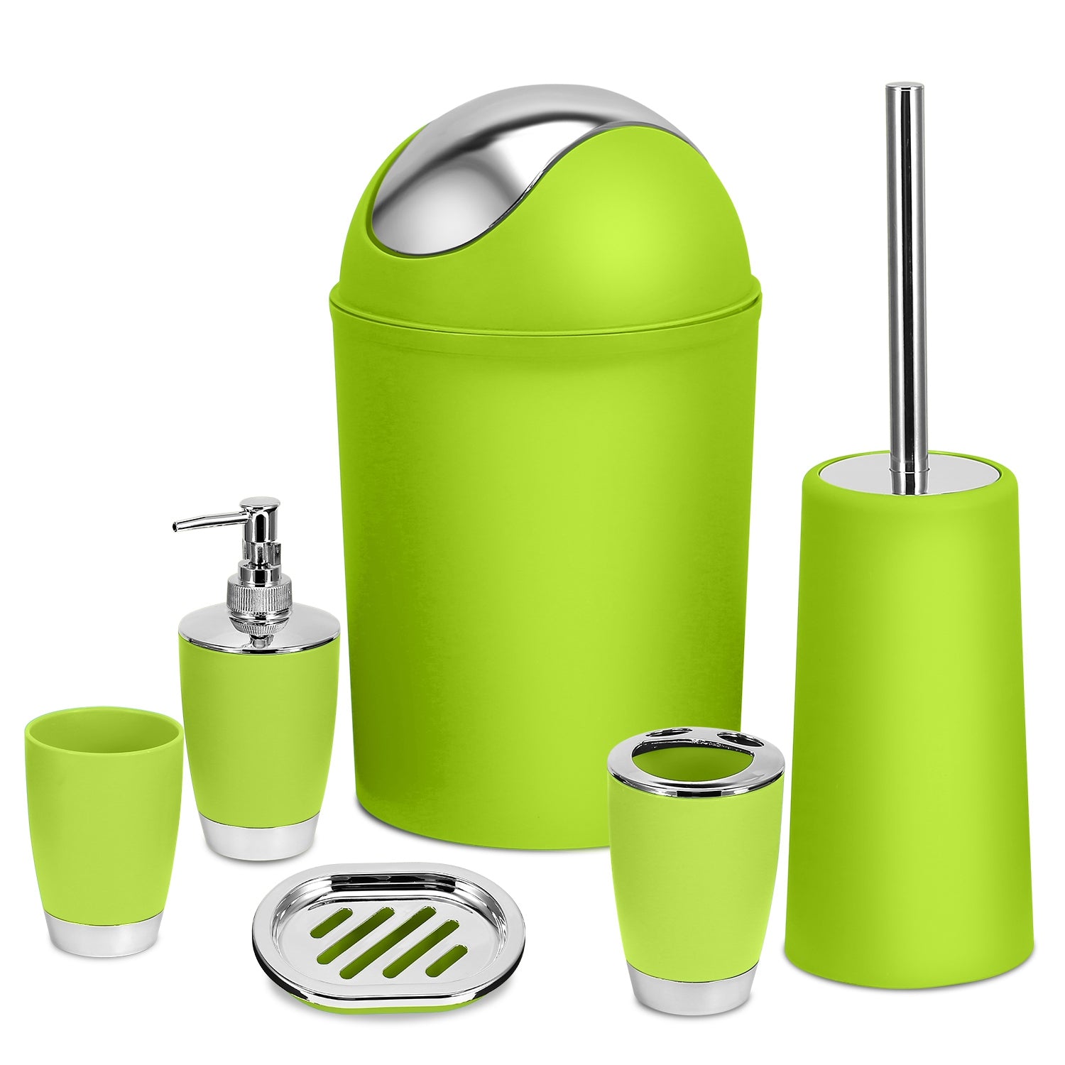 Bathroom Accessories Set 6 Pcs Bathroom Set Ensemble Complete Soap Dispense 4493