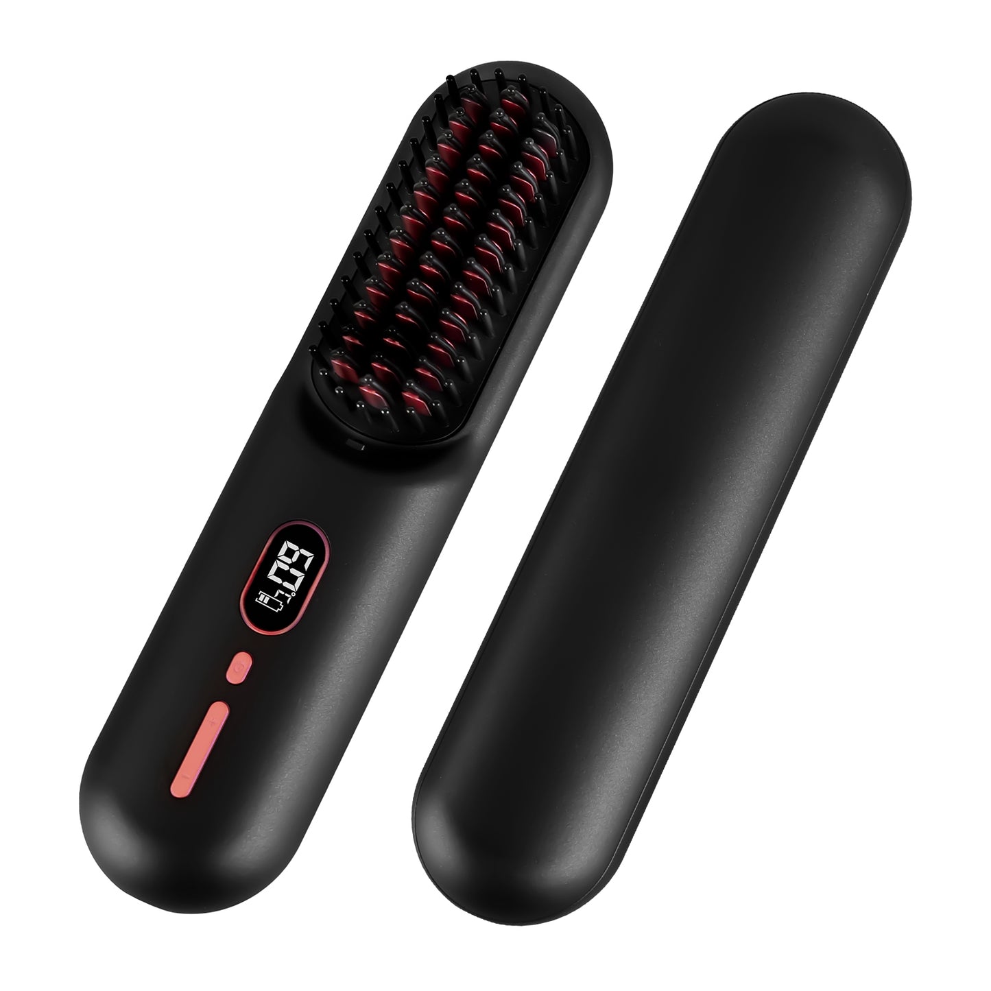 Cordless Negative Ion Hair Straightener Brush Rechargeable Mini Styling Comb