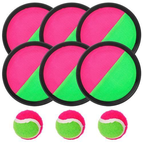 3Sets Toss and Catch Ball Throw Catch Ball Paddle Outdoor Ball Game Catch Game
