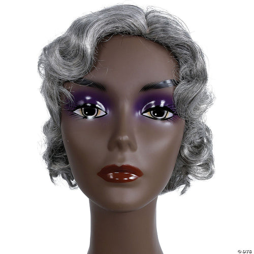 Womens Fingerwave Fluff Wig | Brown-Dark