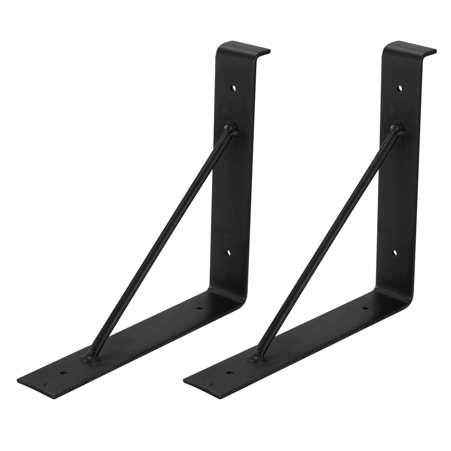 2Pack Wall Mounted Shelf Bracket Heavy Duty L-Shaped Metal Shelf Bracket Rack