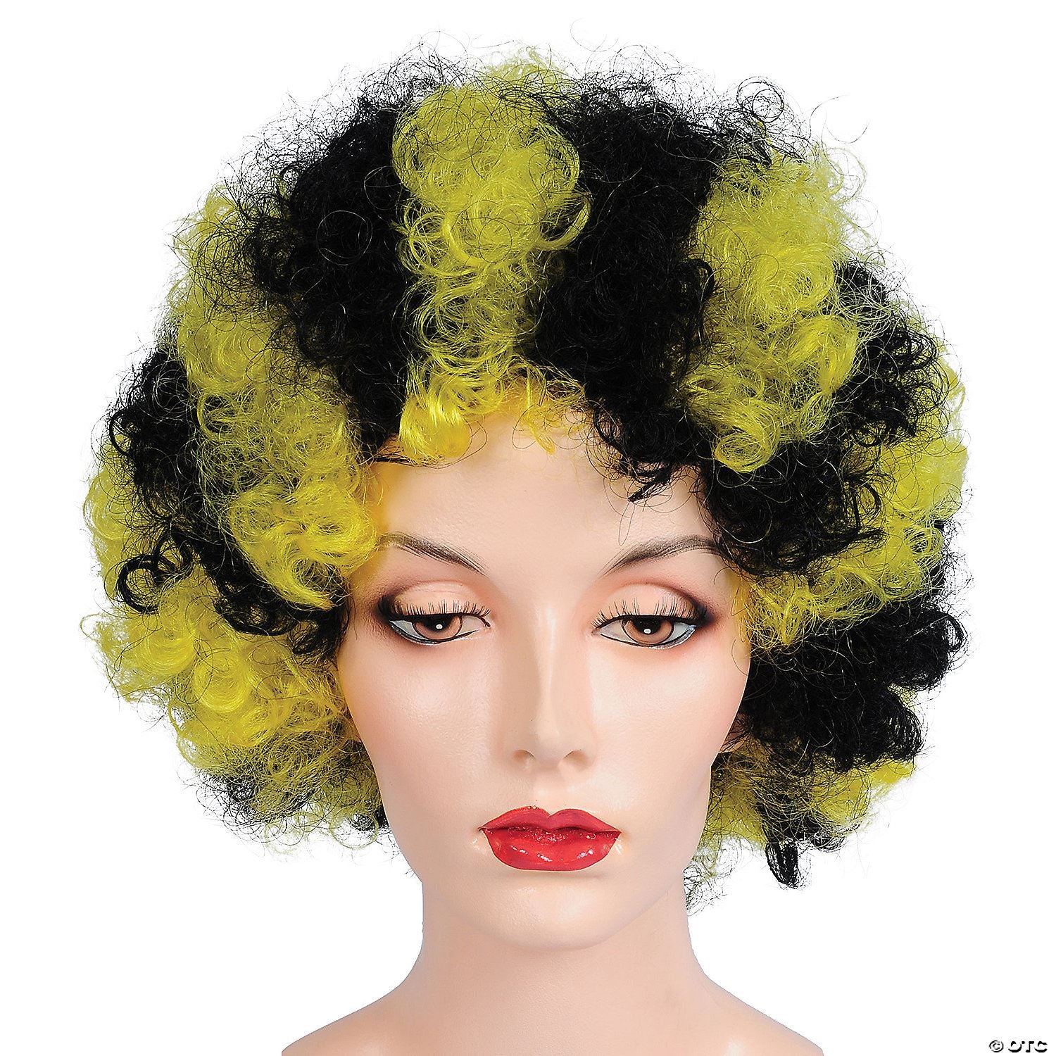 Adults Bargain Afro Wig | Black/Yellow