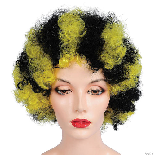 Adults Bargain Afro Wig | Black/Yellow