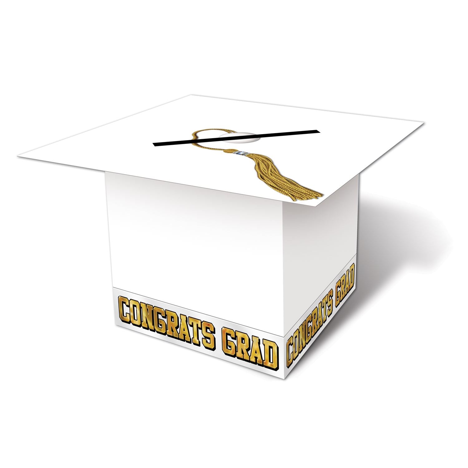 Beistle White Grad Cap Card Box - Graduation | Party Supply | Decoration