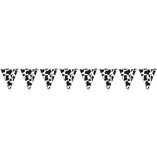 Beistle Cow Print Pennant Banner - Farm | Party Supply | Decoration