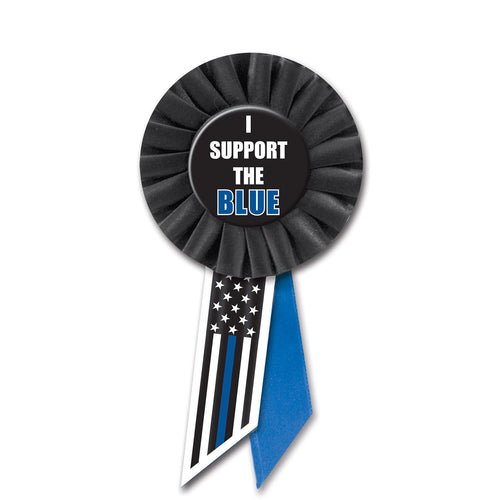 Beistle I Support The Blue Rosette - Patriotic | Party Supply | Decoration