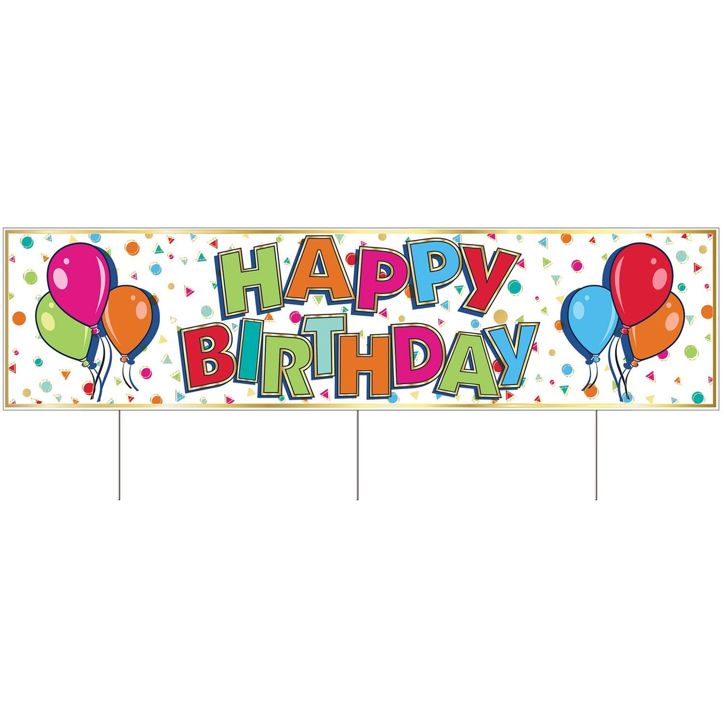 Beistle All Weather Jumbo Happy Birthday Yard Sign | Party Supply | Decoration