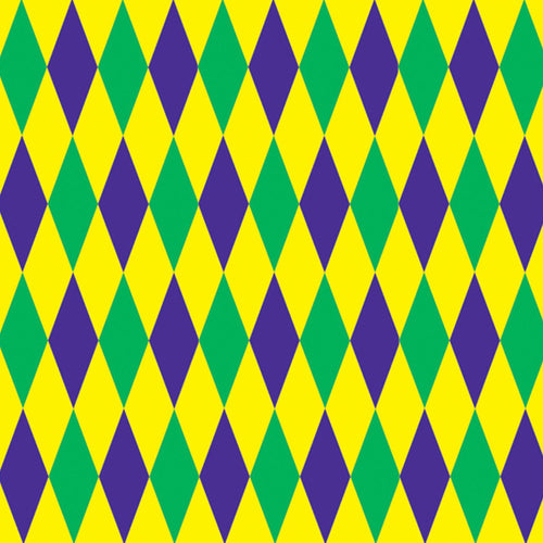 Beistle Mardi Gras Harlequin Backdrop | Party Supply | Decoration