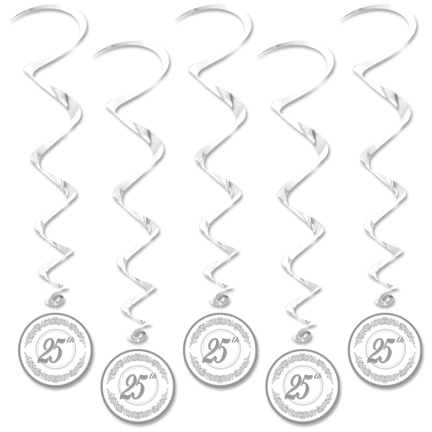Beistle 25th Anniversary Whirls | Party Supply | Decoration