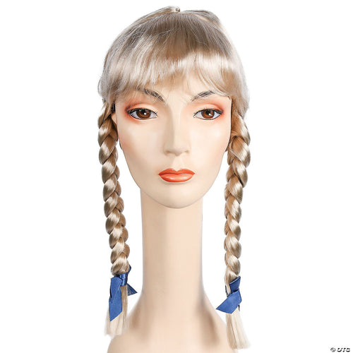 Womens Special Bargain Braided Wig with Bangs | Blonde