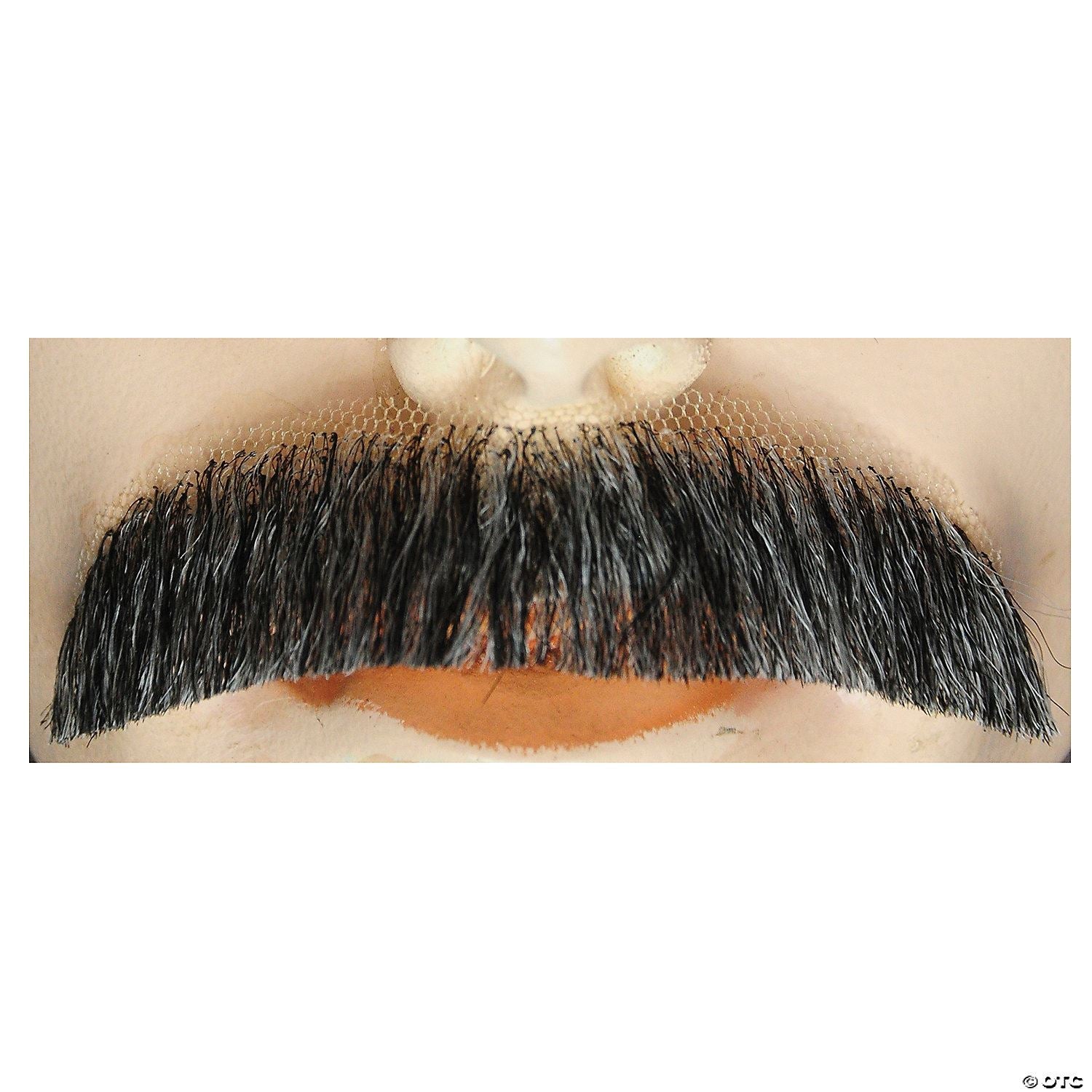 Mens Blend Downturn Mustache | Gray-Dark