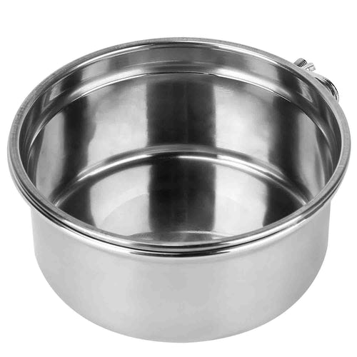 Stainless Steel Dog Bowl Pets Hanging Food Bowl Detachable Pet Cage Food Wa 3516