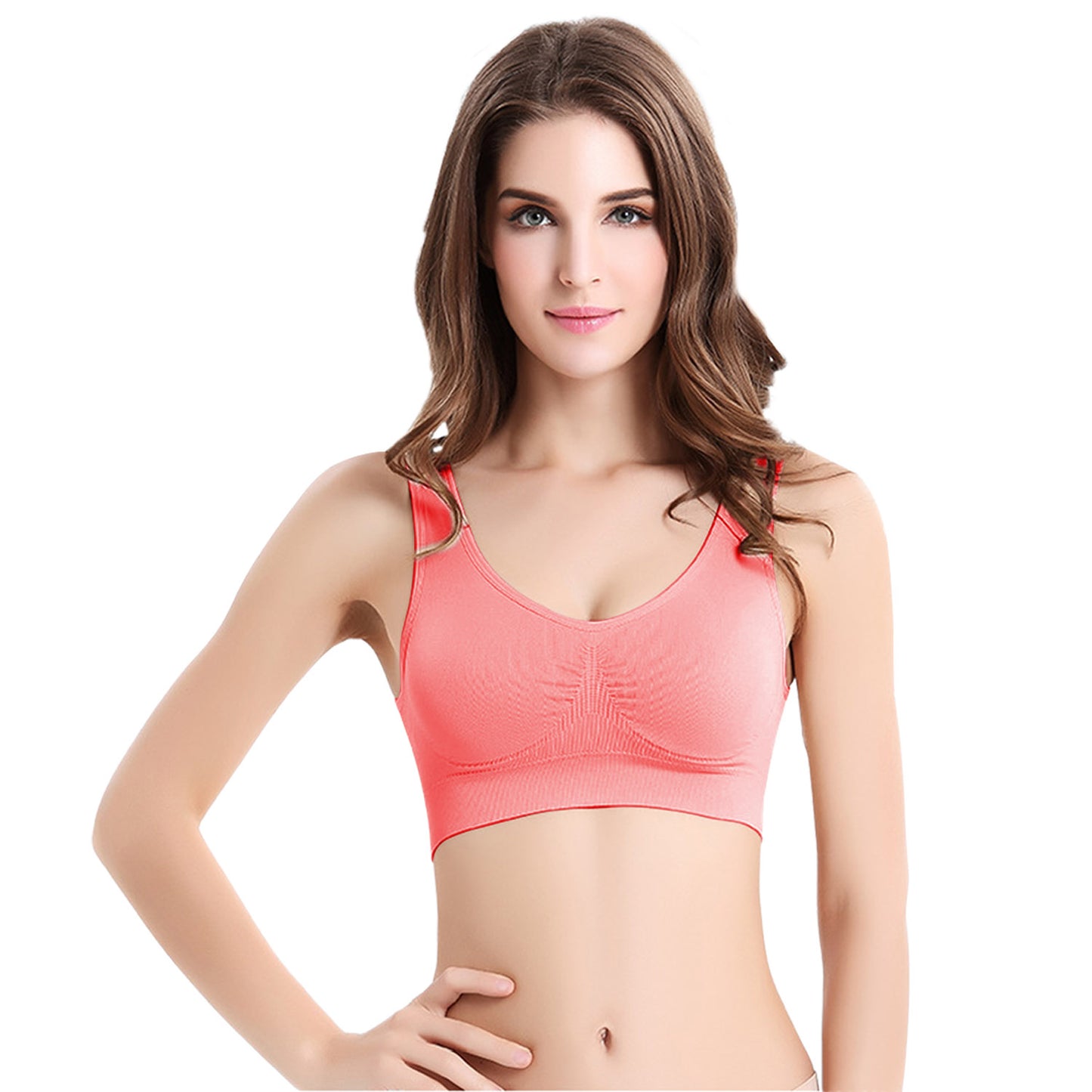 3 Pack Sport Bras For Women Seamless Wire-free Bra Light Support Tank Tops For