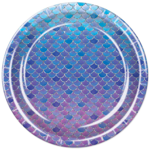 Beistle Mermaid Scales Plates | Party Supply | Decoration