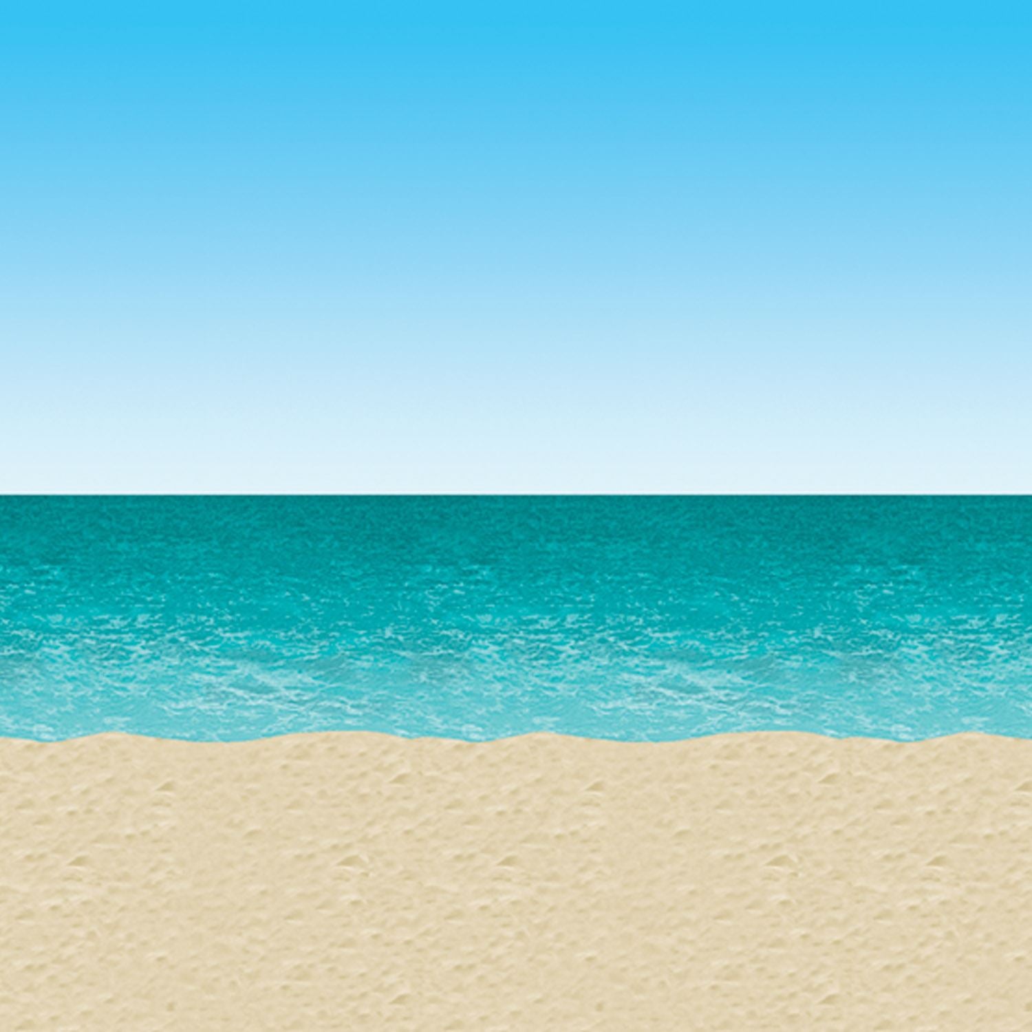 Beistle Blue Sky and Ocean Backdrop - Luau | Party Supply | Decoration
