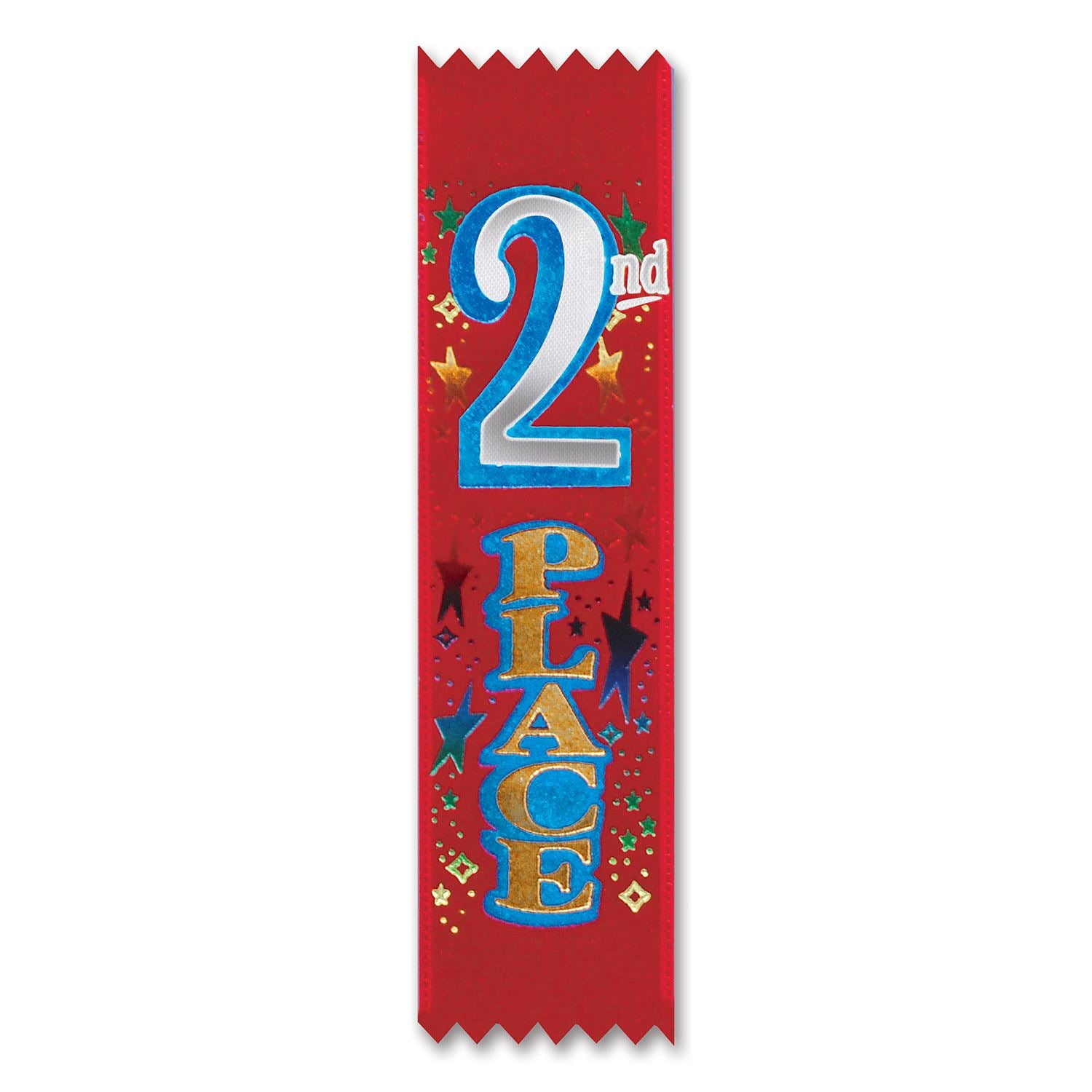 Beistle 2nd Place Ribbons - Sports | Party Supply | Decoration | Favor | Award