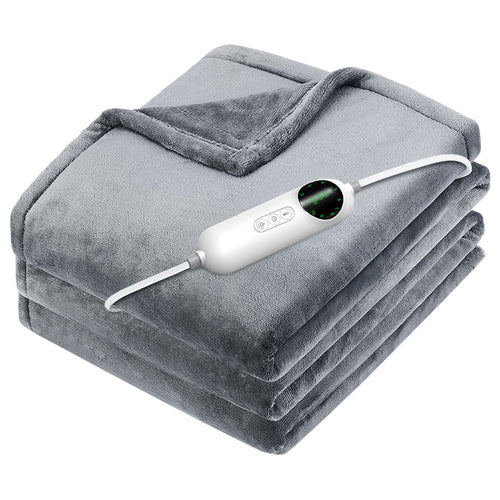 Electric Heated Throw Flannel Heated Blanket with 10 Heat Settings Auto off
