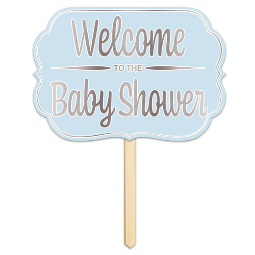 Beistle Foil Welcome ToThe Baby Shower Yard Sign Blue | Party Supply