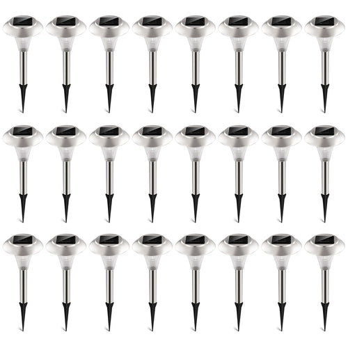 24Packs Solar Garden Lights Outdoor IP44 Waterproof Solar Pathway Lights Color