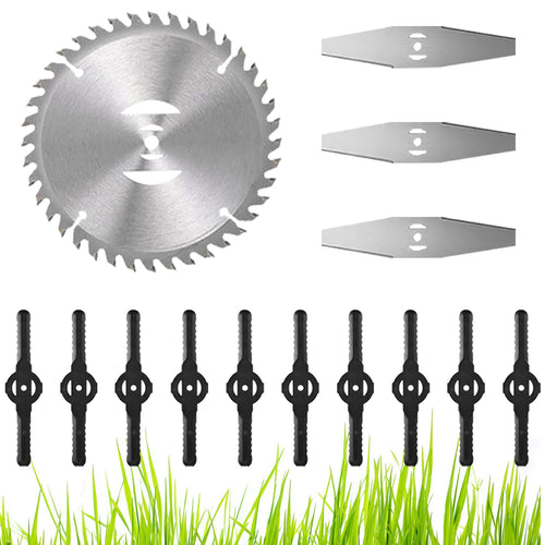 14Pcs Grass Trimmer Blades Accessories Weed Cutter Attachments 10Pcs 5.35In
