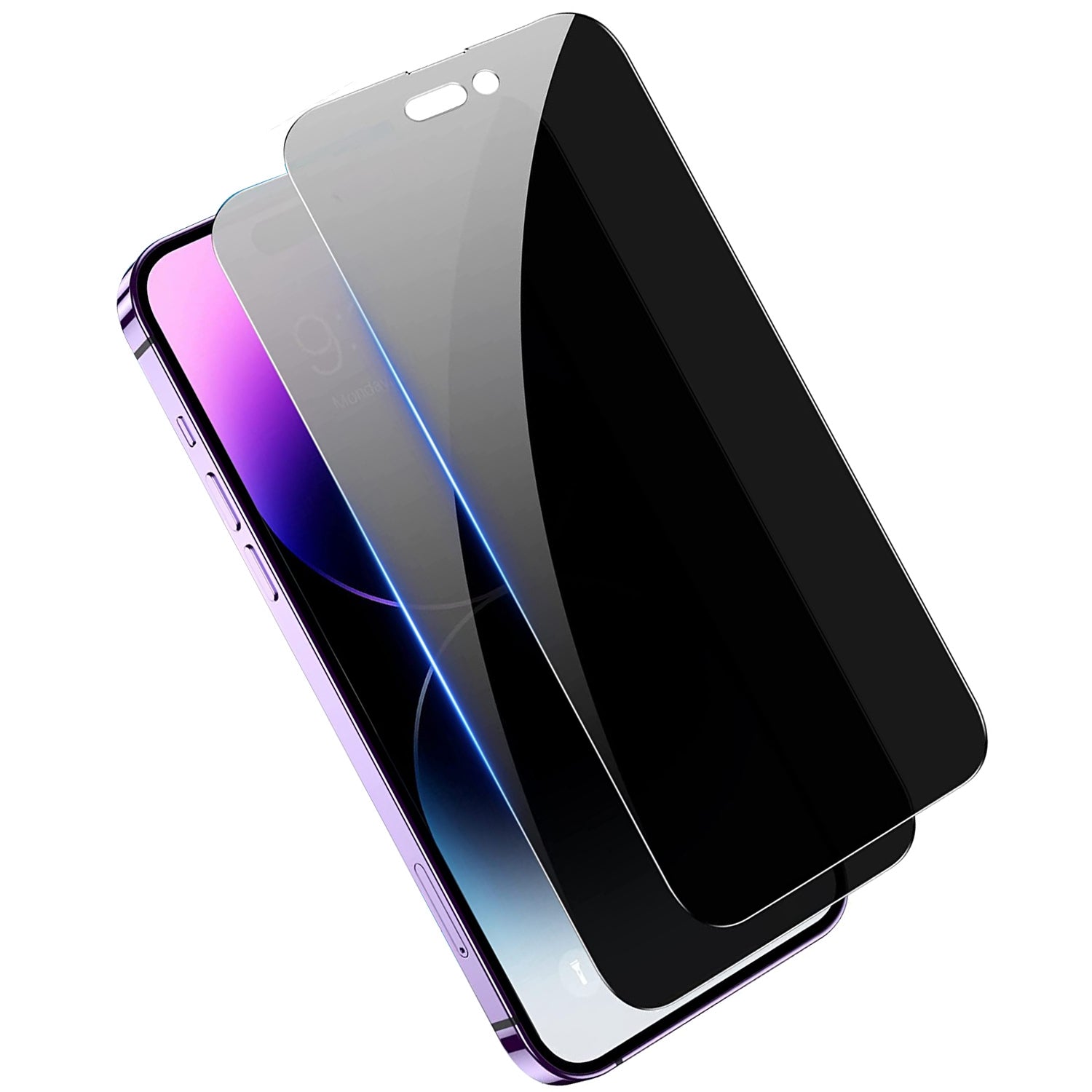 2Pcs Privacy Screen Protectors Tempered Glass Screen Film Full Coverage Scr 7541