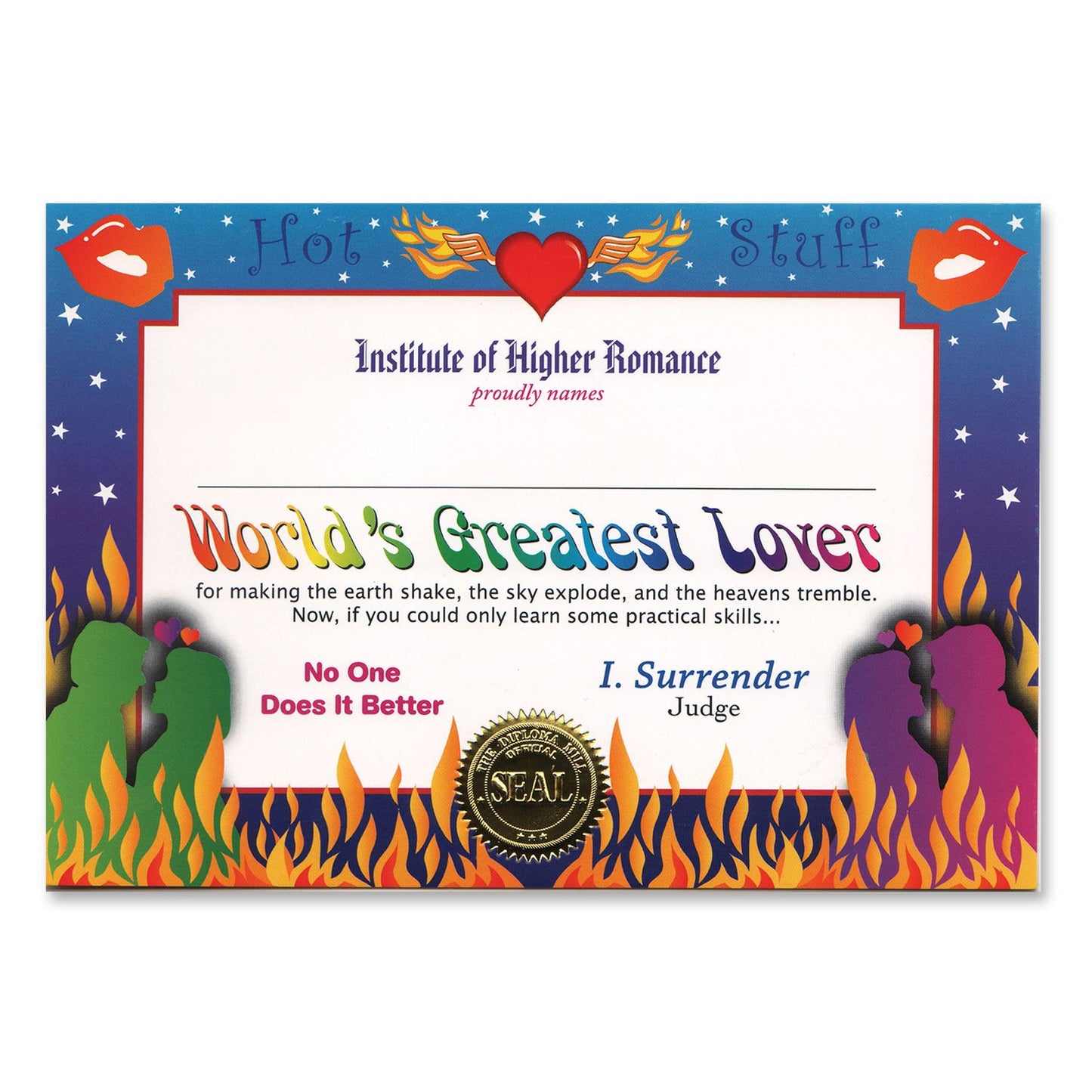 Beistle World's Greatest Lover Award Certificates - Valentines | Party Supply