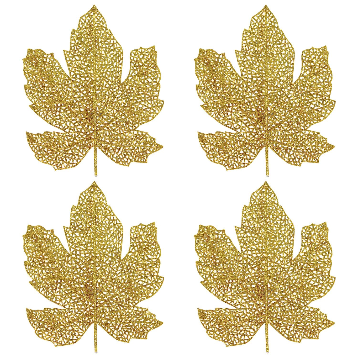 Beistle Glittered Fall Leaves - Thanksgiving/Fall | Party Supply | Decoration
