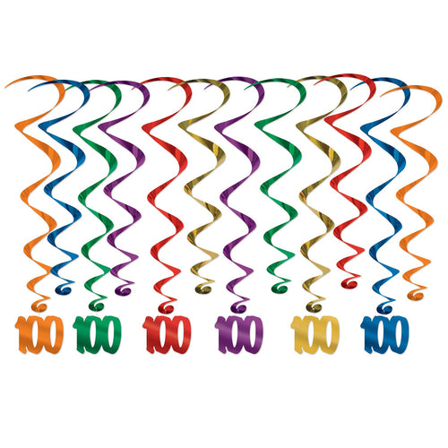 Beistle 100 Whirls - Birthday-Age Specific | Party Supply | Decoration