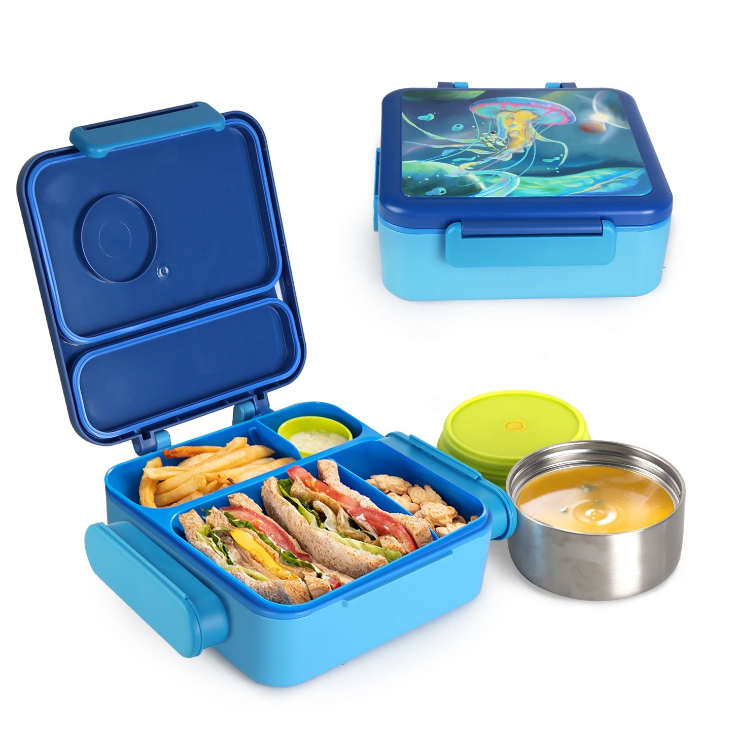 Kids Lunch Box Thermal Lunch Container with Insulated Storage Bag 2