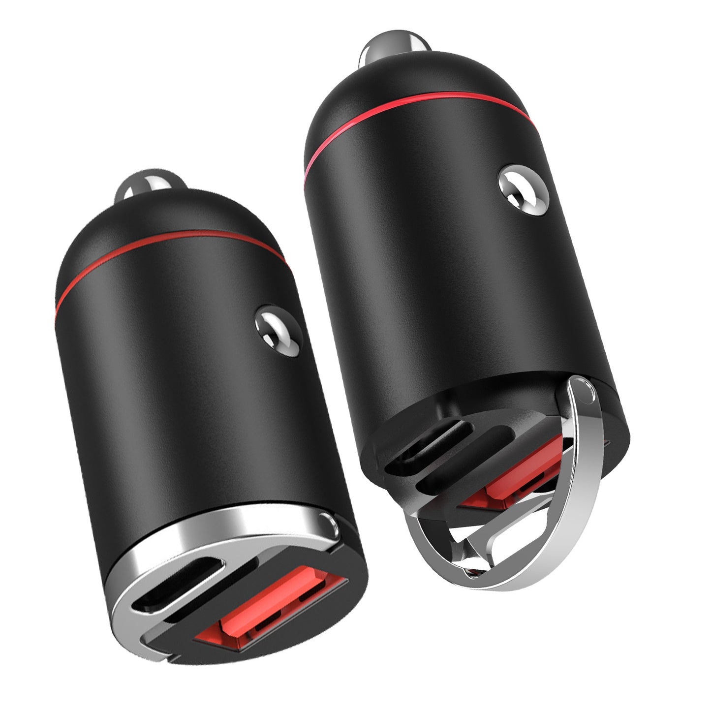2Pcs 100W USB Type-C Car Charger QC4.0 PD3.0 USB Fast Charging Adapter Dual
