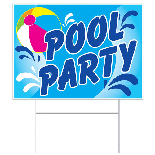 Beistle All Weather Pool Party Yard Sign - Spring/Summer | Party Supply