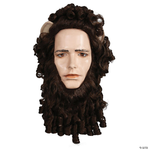 Mens Curly Lion Wig Set | Light Brown