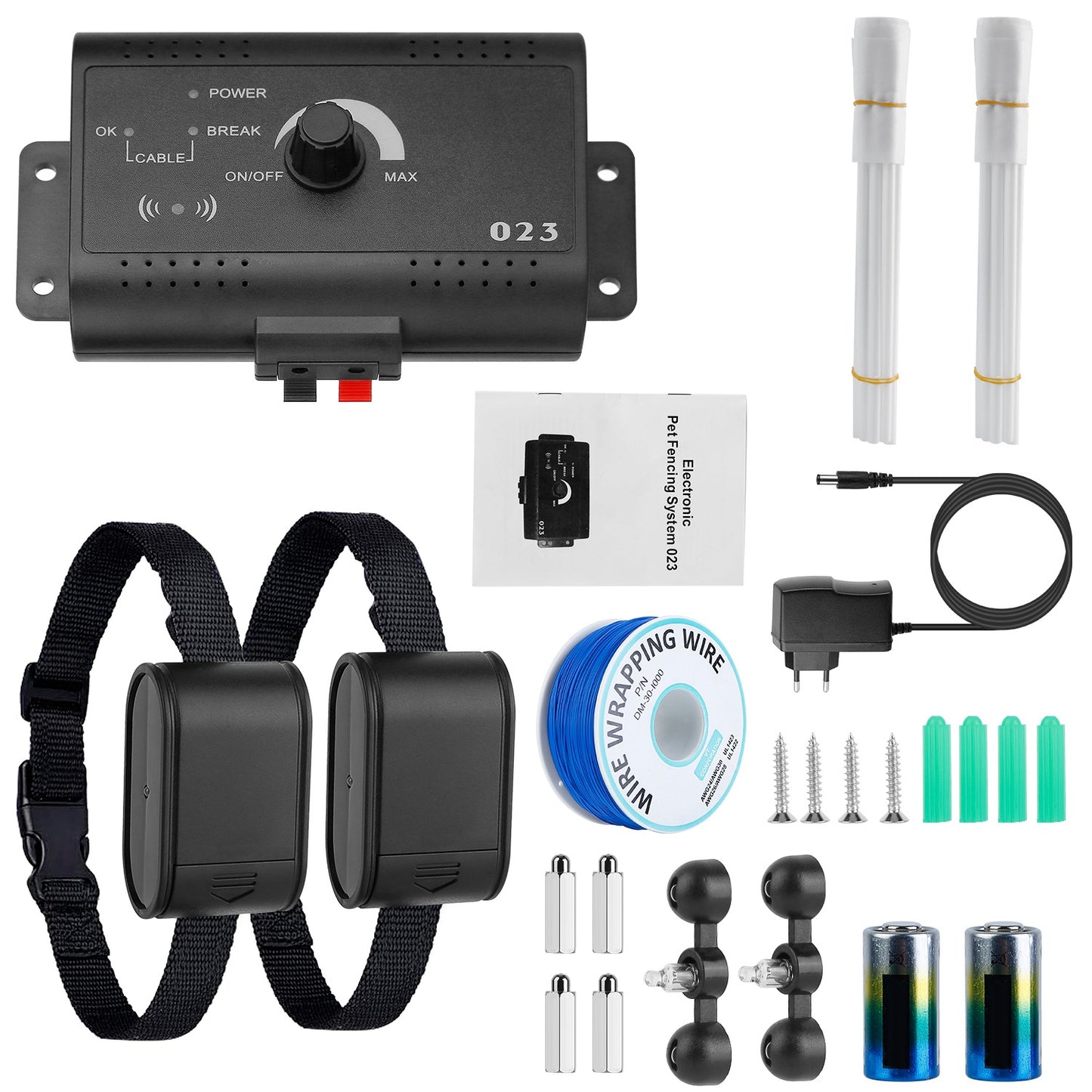 Electric Dog Fence System Pet Tone Shock Boundary Containment Water Resistant