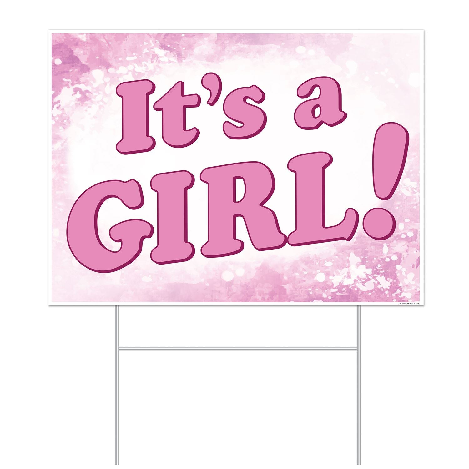 Beistle All Weather It's A Girl! Yard Sign - Baby Shower | Party Supply