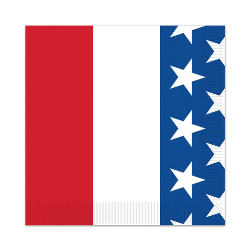 Beistle Patriotic Beverage Napkins | Party Supply | Decoration
