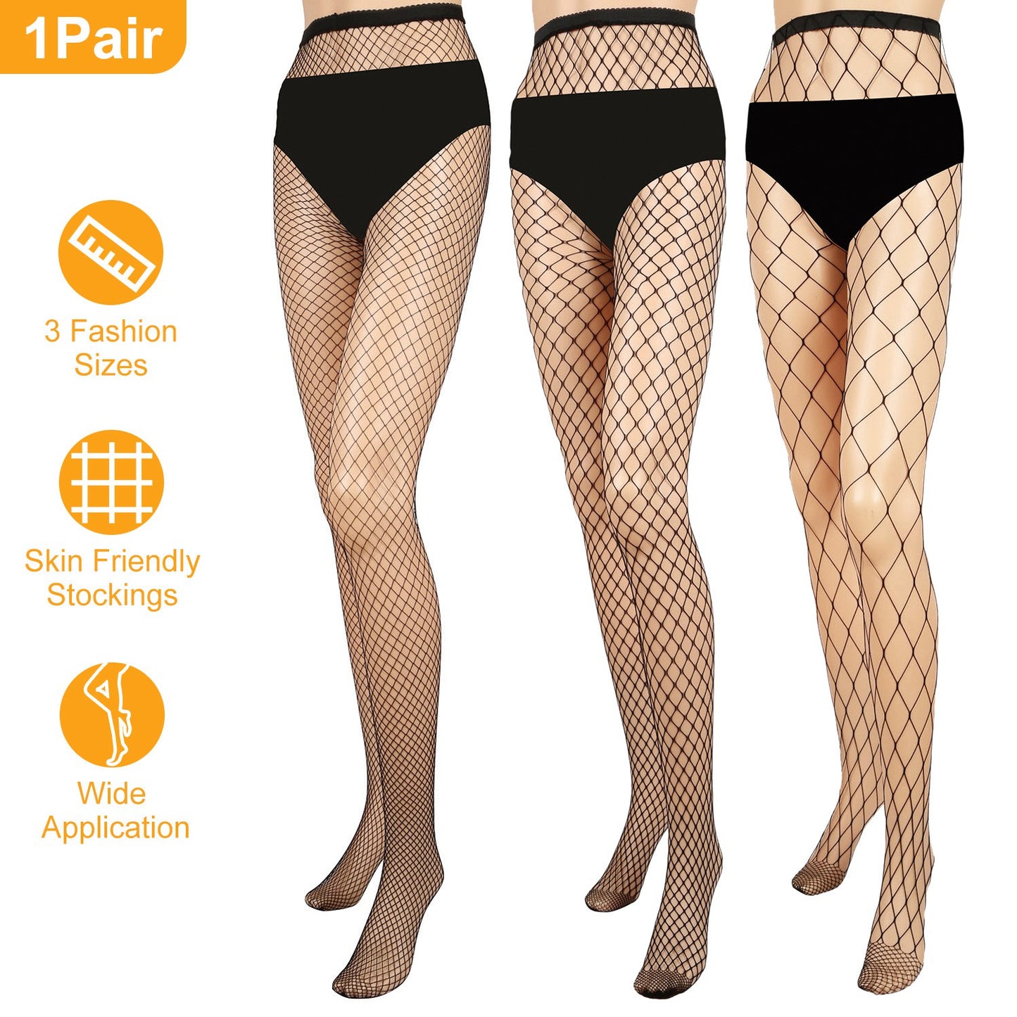 Women Fishnet Tights Sexy High Waist Fishnet Pantyhose Stretchy Mesh Hollow Out