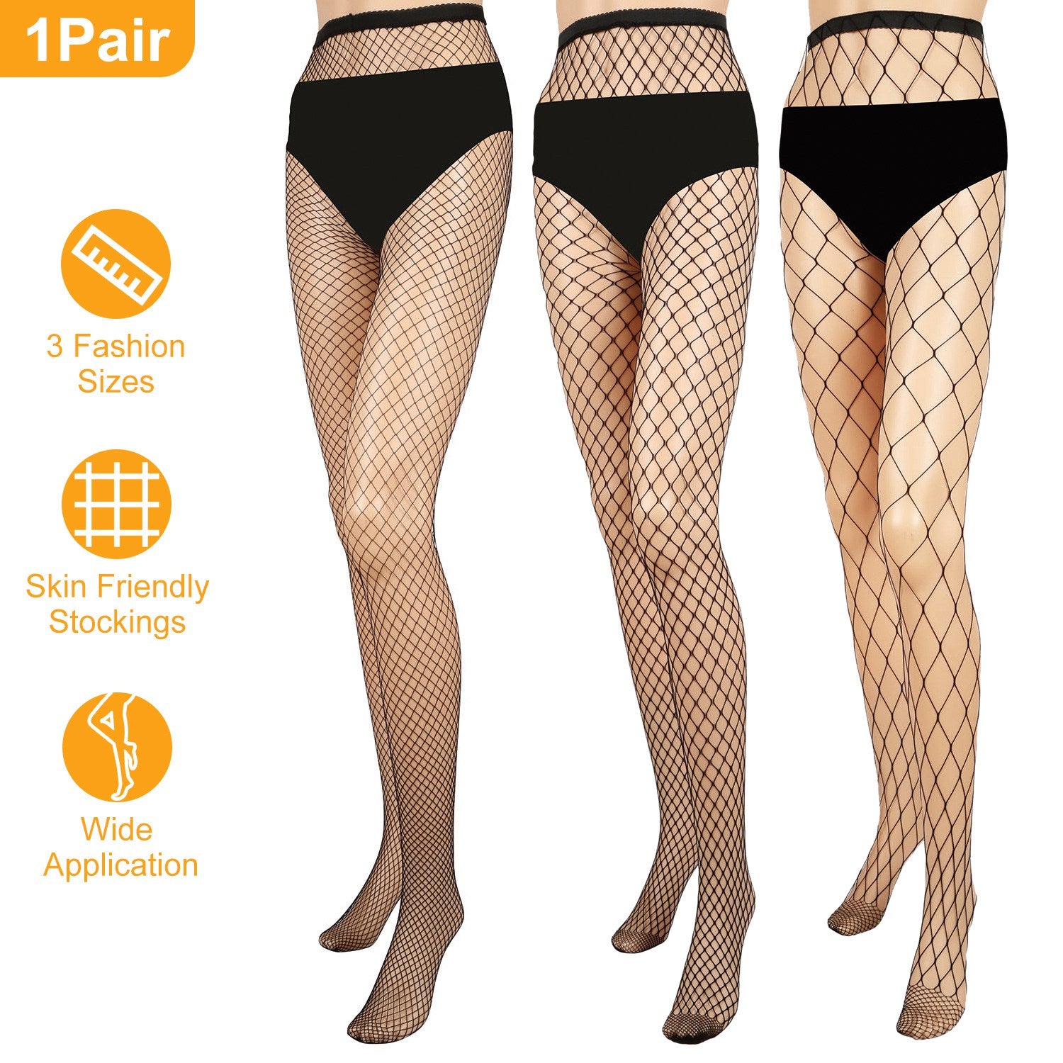 Women Fishnet Tights Sexy High Waist Fishnet Pantyhose Stretchy Mesh Hollow Out