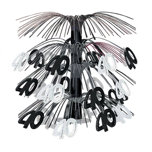 Beistle Black and Silver 40th Cascade Centerpiece - Over-The-Hill | Party