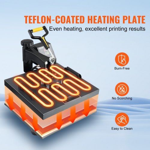 Heat Press Machine 15x15Inch 8pcs 1050W Combo Digital Multifunctional Sublimatio