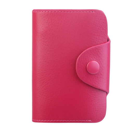Credit Card Holder Wallet PU Leather Snap Closure Purse Accordion Case with 12